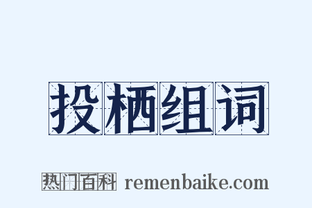 投栖组词是什么意思的图片